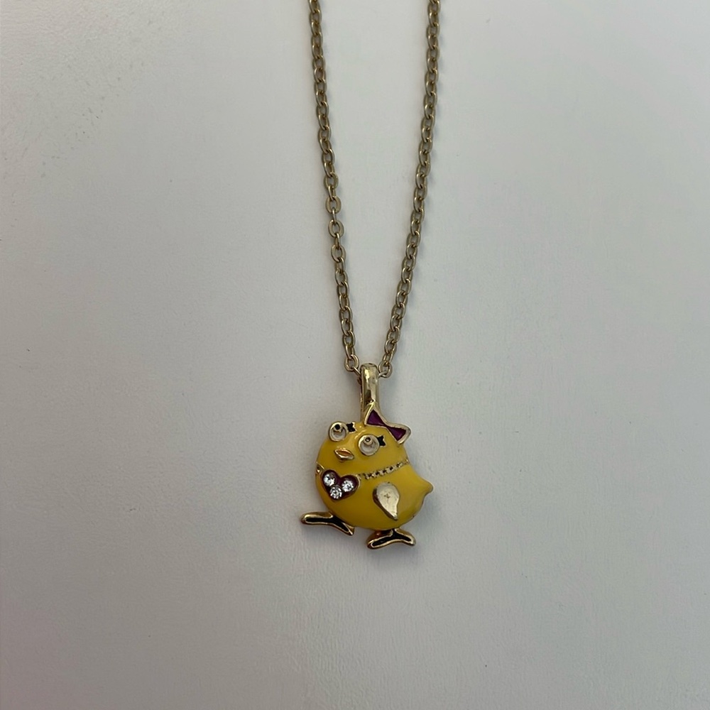 Womenโs/Childrenโs Yellow Chick Necklace